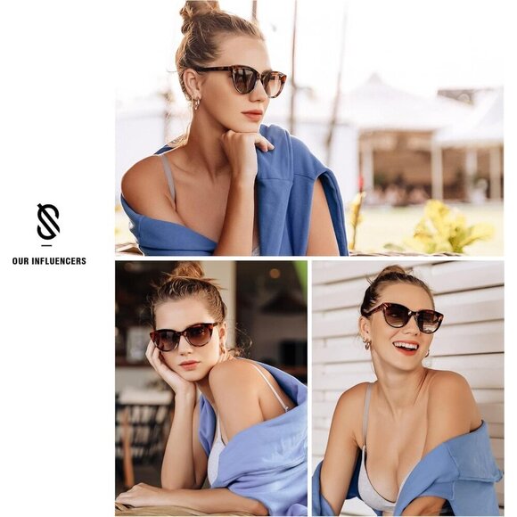 Polarized Cat Eye Sunglasses Women UV400 Tortoise Frame Fashion Accessories main image 4